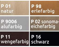 mögliche Holzfarben für "H 06-10" und "H 13-10"