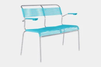 Schaffner Säntis 2er-Bank Spaghetti mit Armlehnen