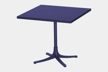 Quadratischer Schaffner Arbon Bistrotisch aus Metall.